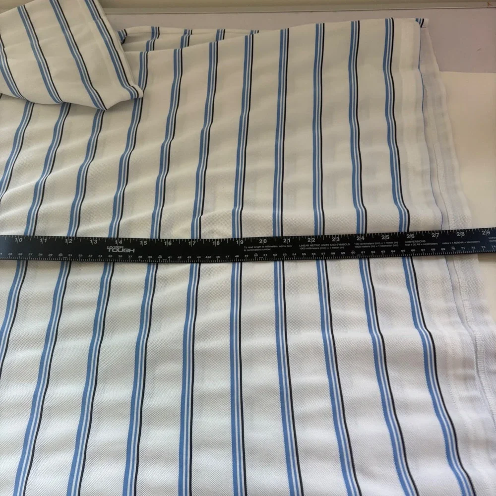 Nicklaus‎ Performance Golf Polo Shirt Men's XL Striped White Blue